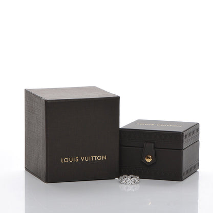 Louis Vuitton 18K White Gold Diamond Les Craquantes Band Ring in size 54 7 5 of 5