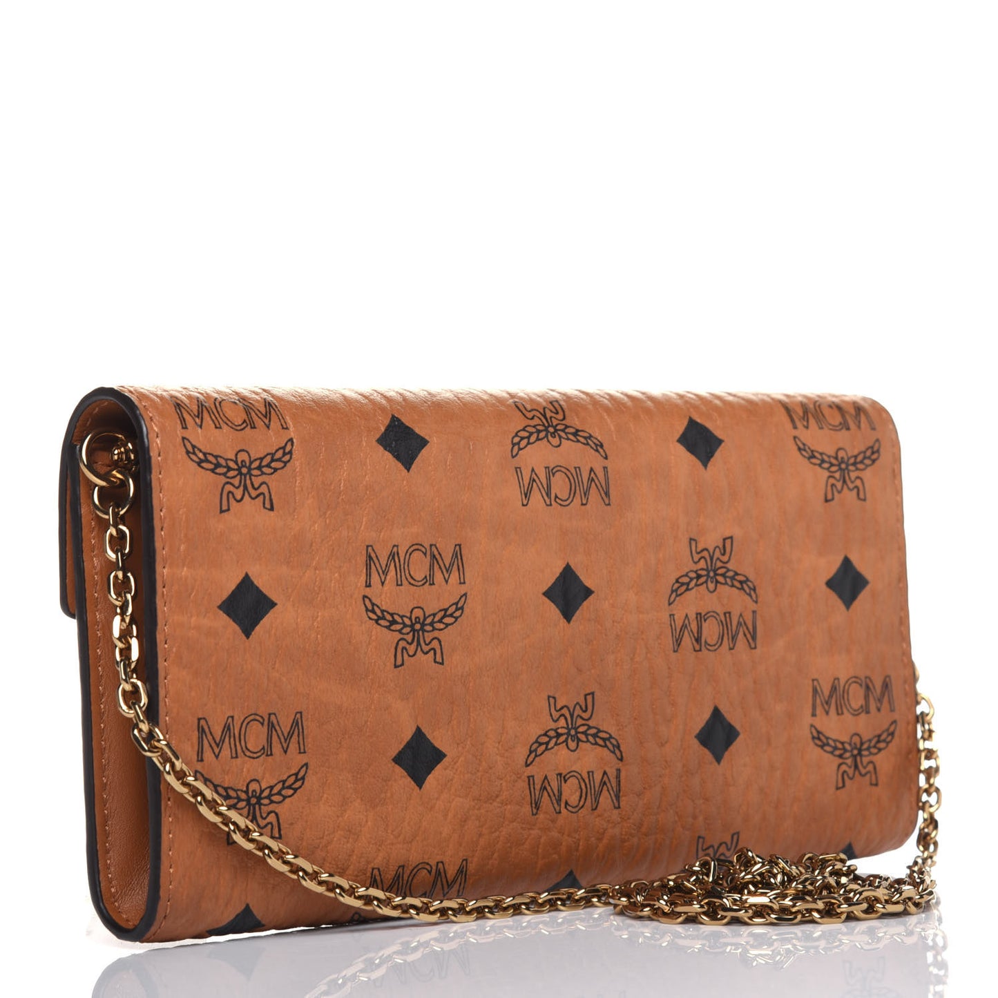 Visetos Large Patricia Wallet On Chain Cognac