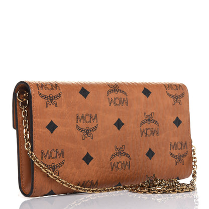 MCM Visetos Large Patricia Wallet On Chain Cognac 3 of 10