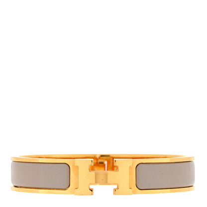 Hermes Enamel Narrow Clic Clac H Bracelet PM Marron Glace 1 of 3