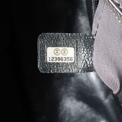 Chanel Metallic Aged Calfskin Quilted Small Reissue Camera Case Dark Silver 7 of 7