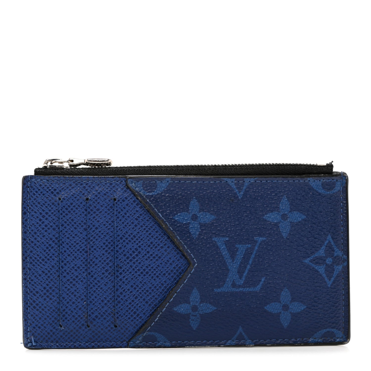 Louis Vuitton Monogram Taiga Coin Card Holder Cobalt 1 of 11