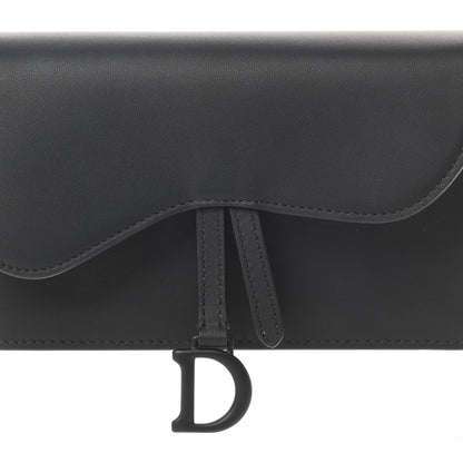 Christian Dior Ultra Matte Calfskin Saddle Belt Clutch Black 9 of 14