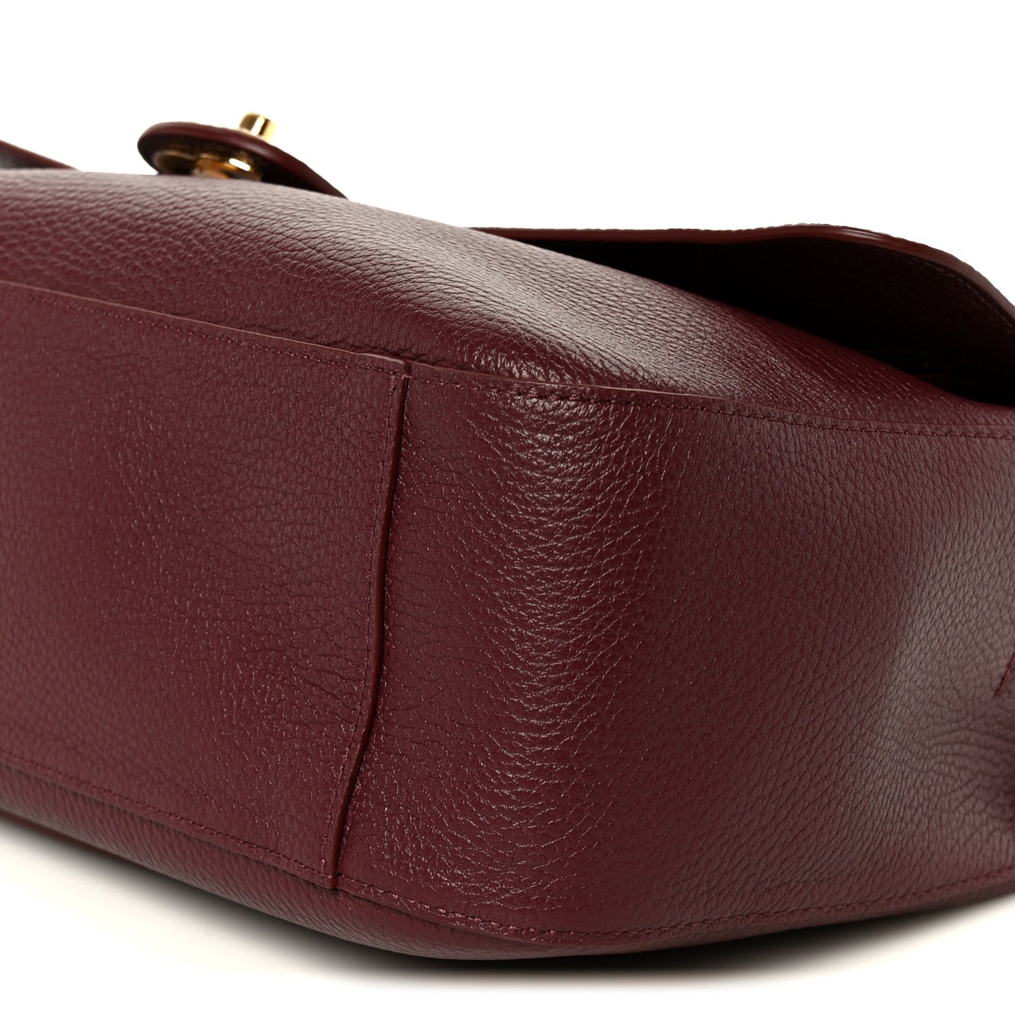 Grained Calfskin Small Souplissimo Maxi Flap Burgundy