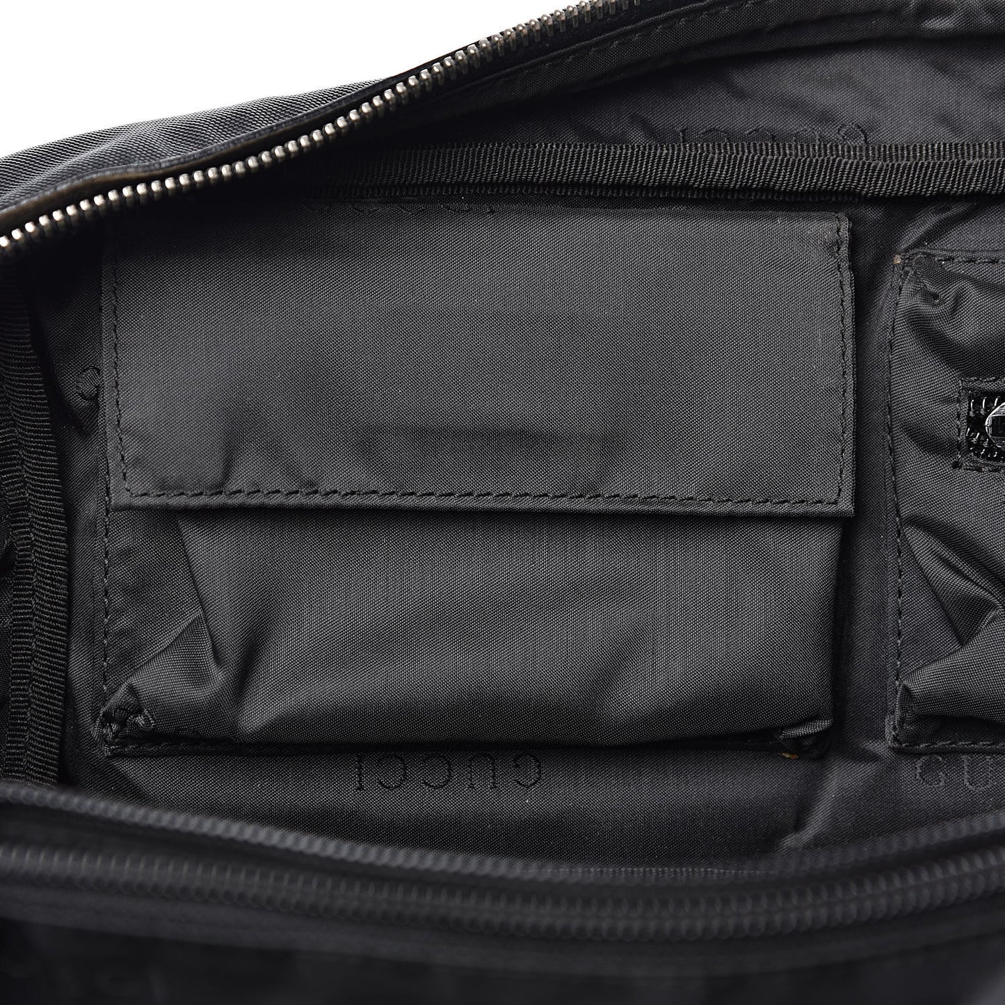 Nylon Calfskin Briefcase Black