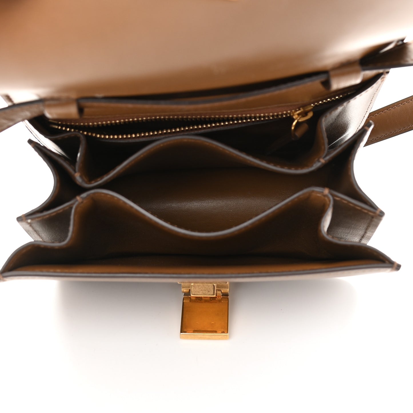 Box Calfskin Small Classic Box Flap Bag Camel