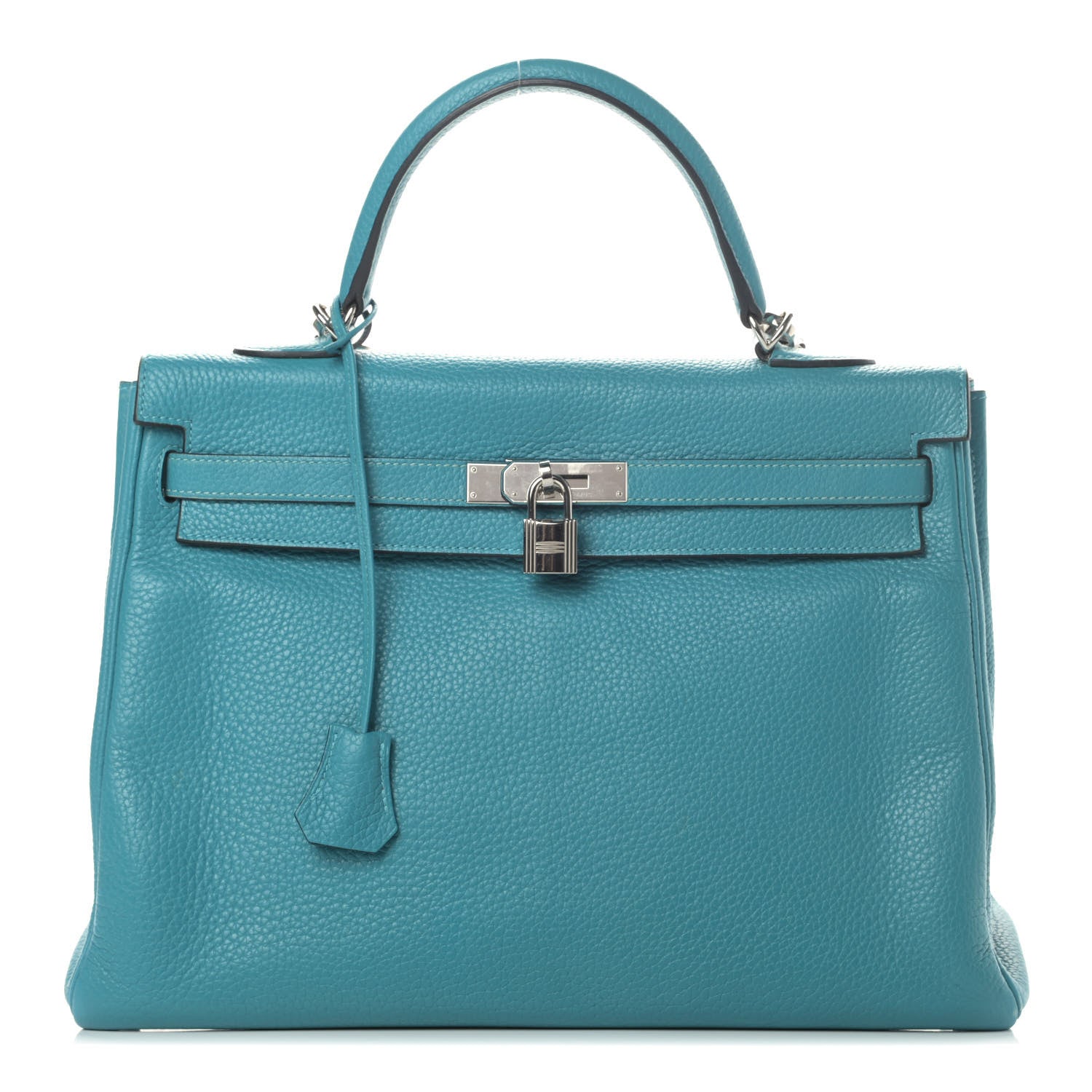Hermes Togo Kelly Retourne 35 Turquoise 1 of 10