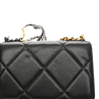 Chanel Lambskin Quilted Chanel 19 Wallet On Chain WOC Black 12 of 13