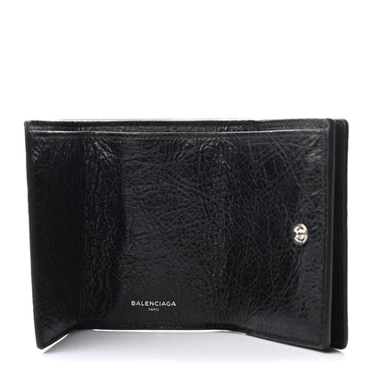 Balenciaga Agneau Classic Silver Hardware Mini Wallet Black 4 of 6