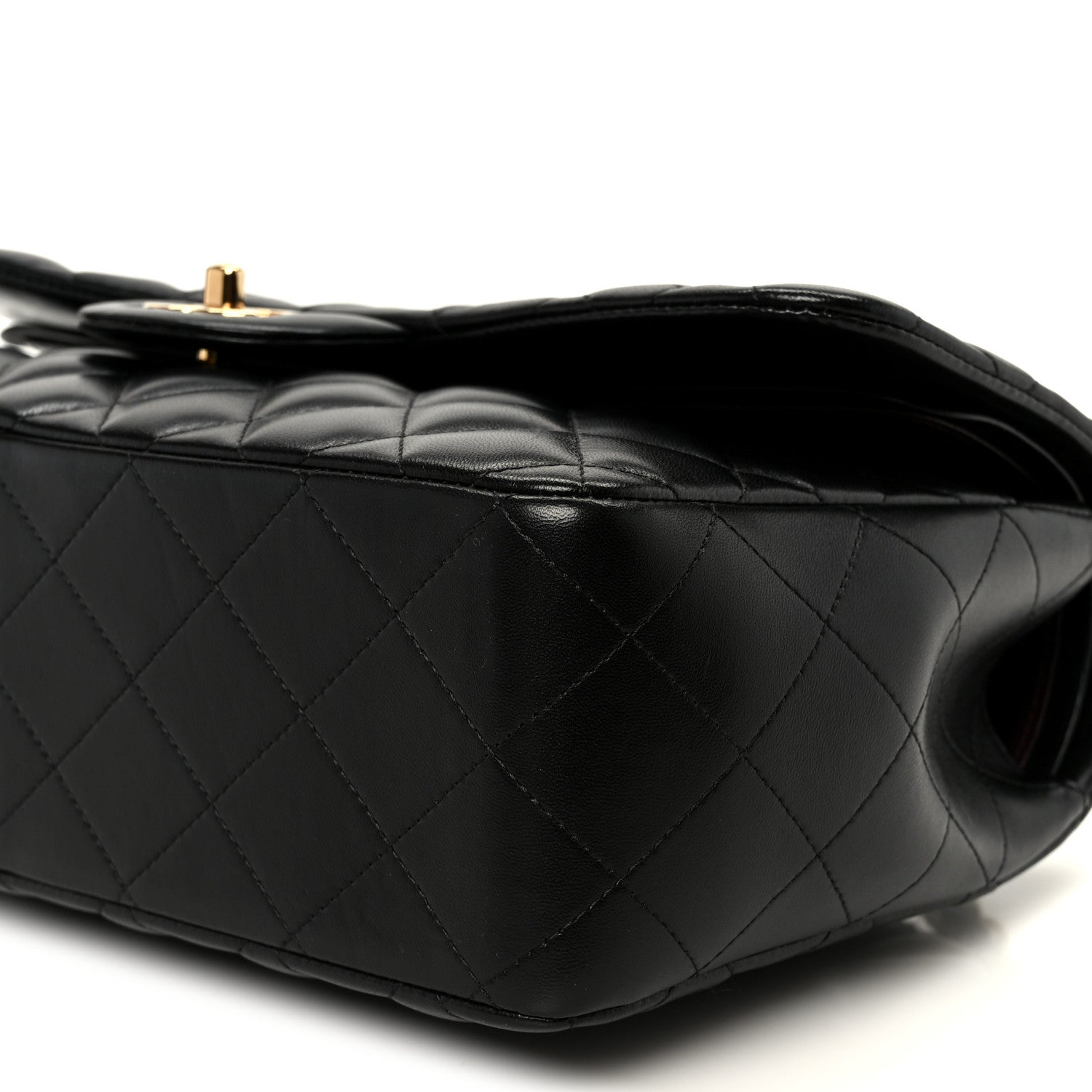 CHANEL ブラック レザー バッグ Chanel Small Classic Double Flap Bag SO Black Iridescent Lambskin Blac