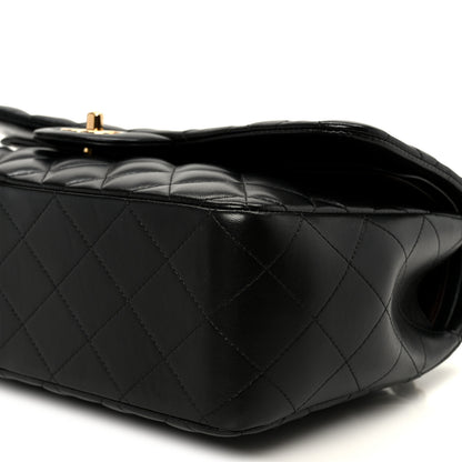 Chanel Lambskin Quilted Jumbo Double Flap Black 10 of 10