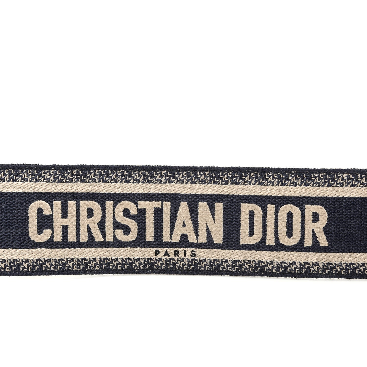 Christian Dior Canvas Embroidered Shoulder Strap Blue 4 of 7