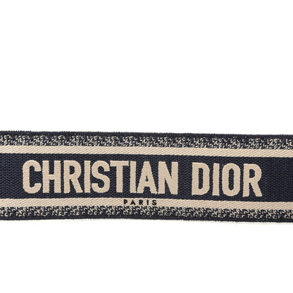 Christian Dior Canvas Embroidered Shoulder Strap Blue 4 of 7