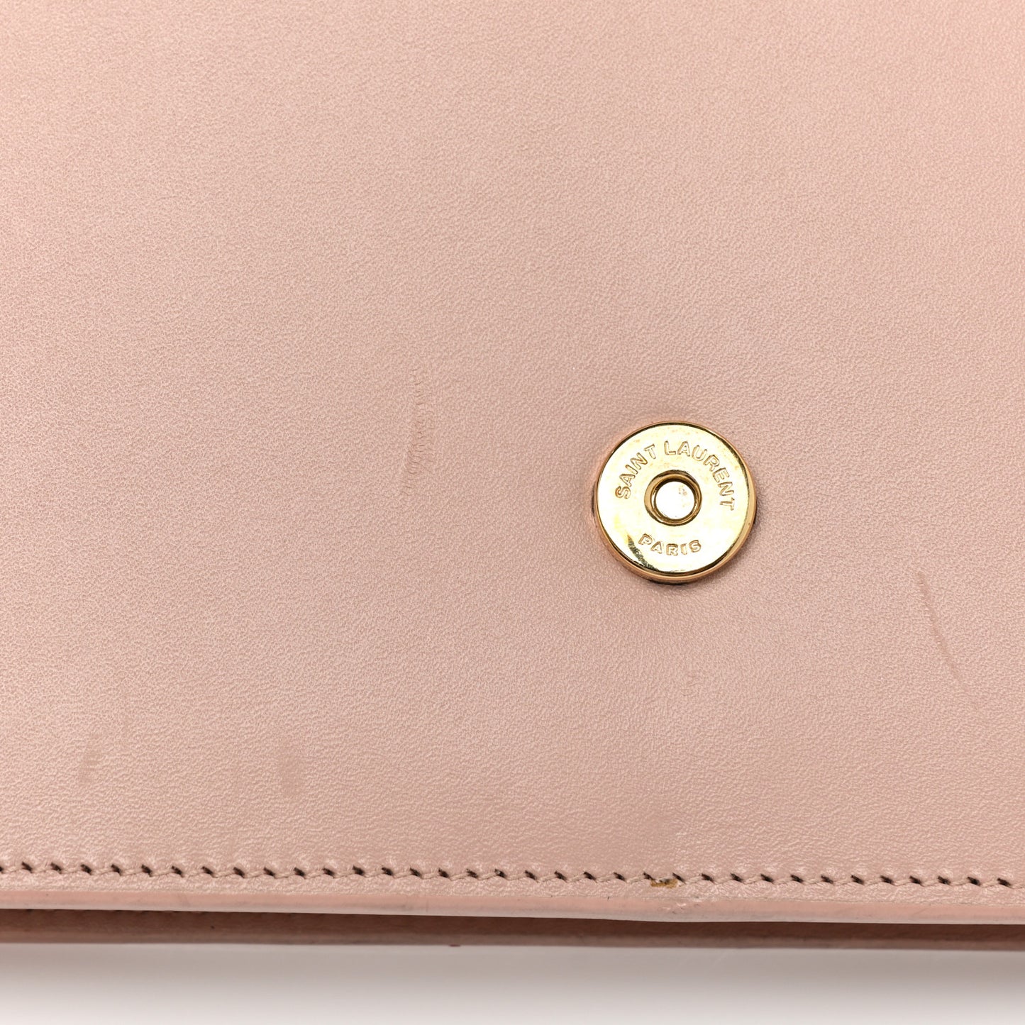 Smooth Calfskin Classic Monogram Kate Tassel Chain Wallet Pale Pink