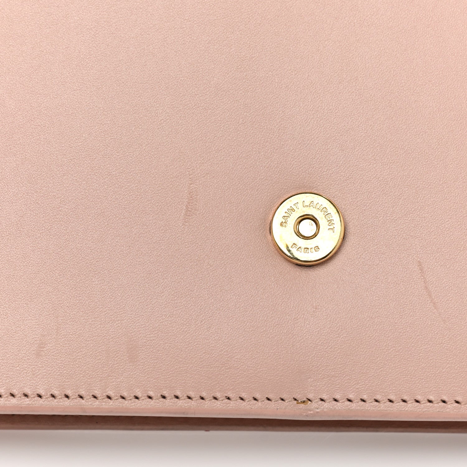 Saint Laurent Smooth Calfskin Classic Monogram Kate Tassel Chain Wallet Pale Pink 18 of 29