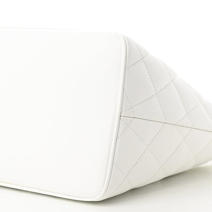 Chanel Caviar Quilted Medallion Tote White 10 of 16