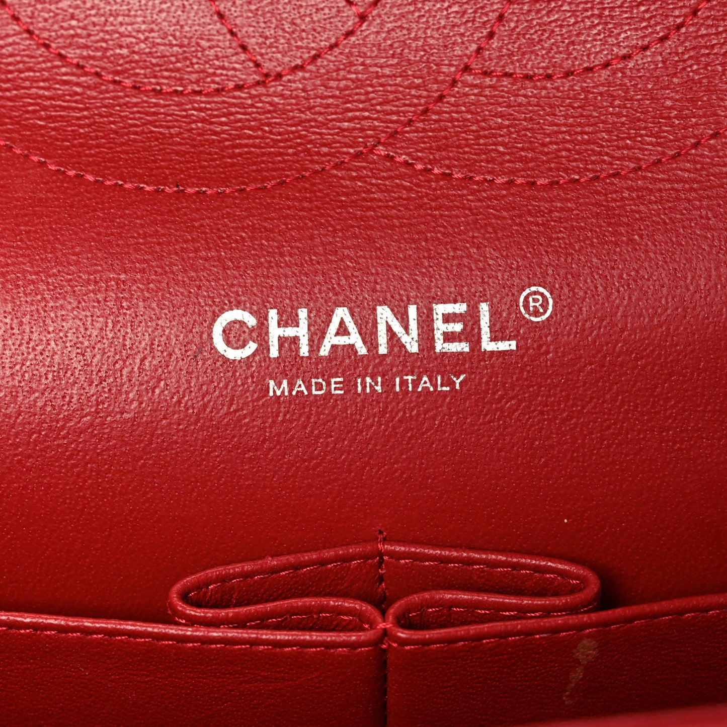 Lambskin Quilted Jumbo Double Flap Red