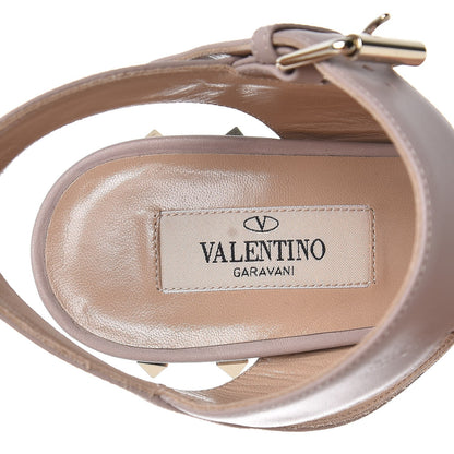 Valentino Garavani Calfskin Rockstud 75/125mm Platform Sandals 39 Poudre 7 of 7