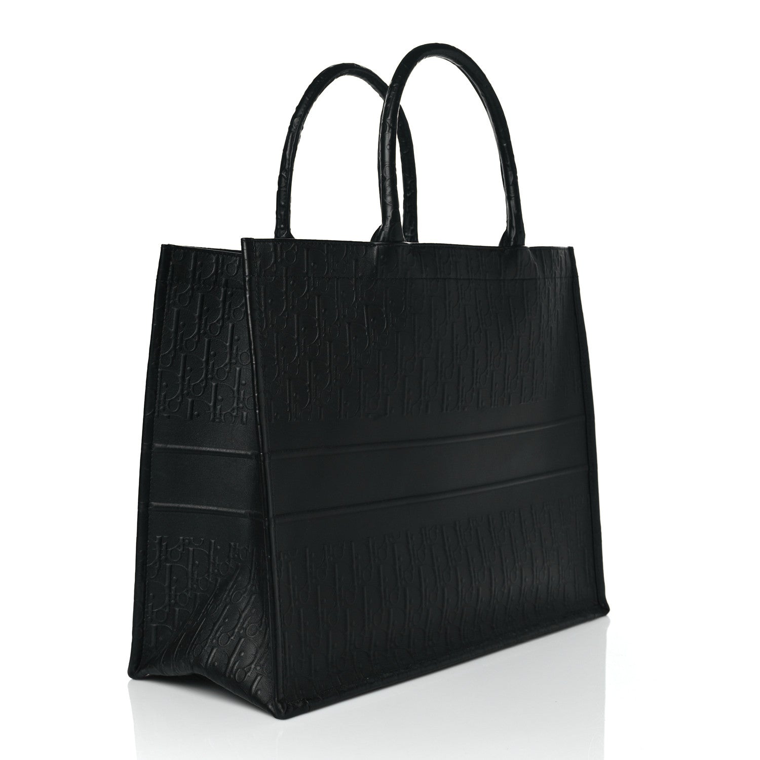 Christian Dior Oblique Calfskin Embossed Medium Book Tote Black 3 of 10