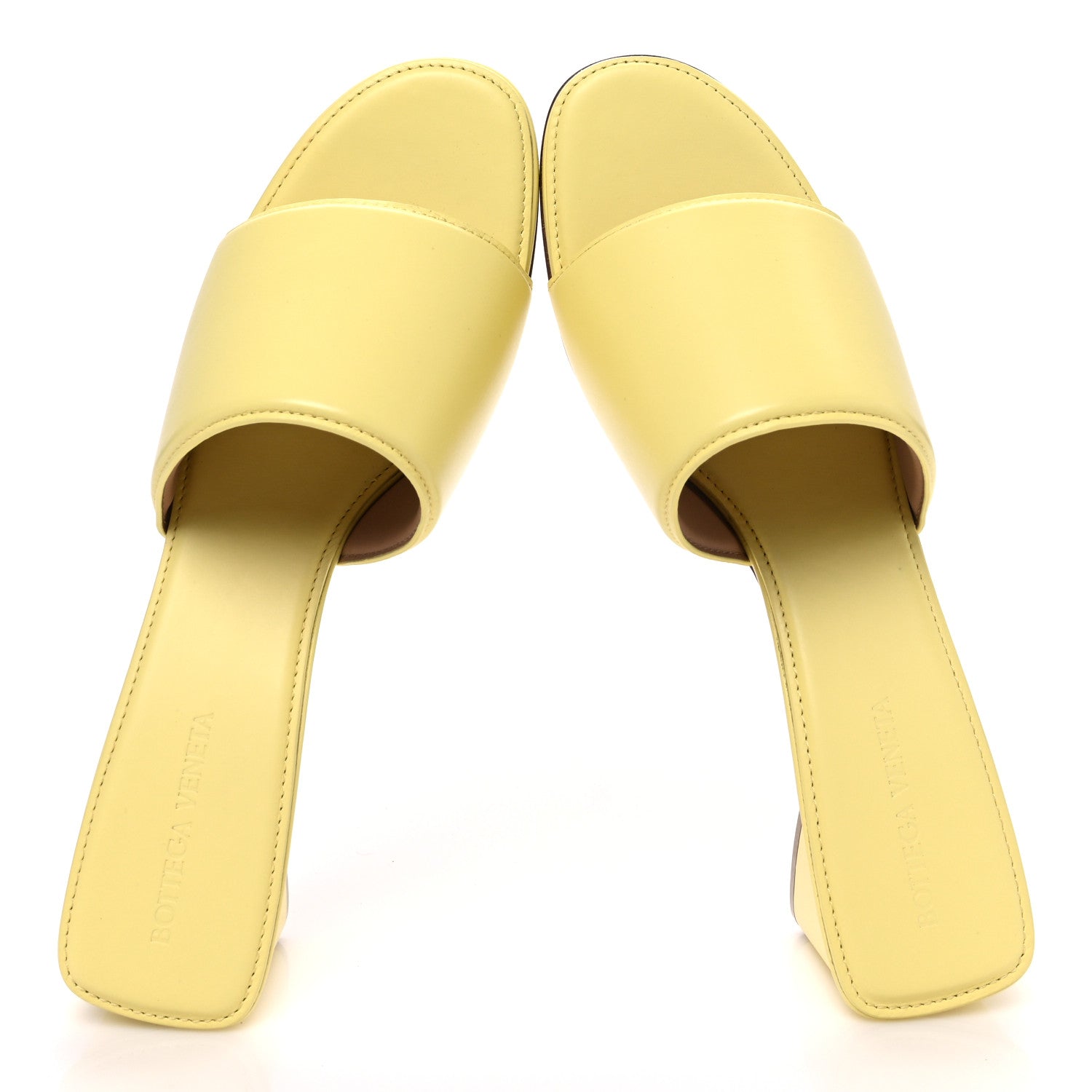 Bottega Veneta Vienna Calfskin The Band Mule Sandals 40 Lemonade 2 of 11