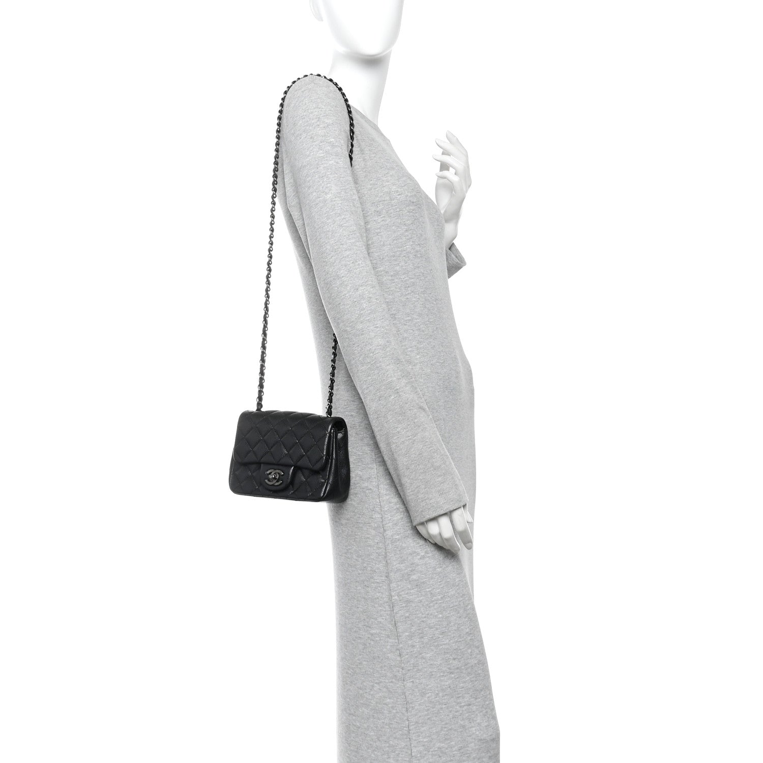 Chanel Caviar Quilted Mini Square Flap Black 2 of 10