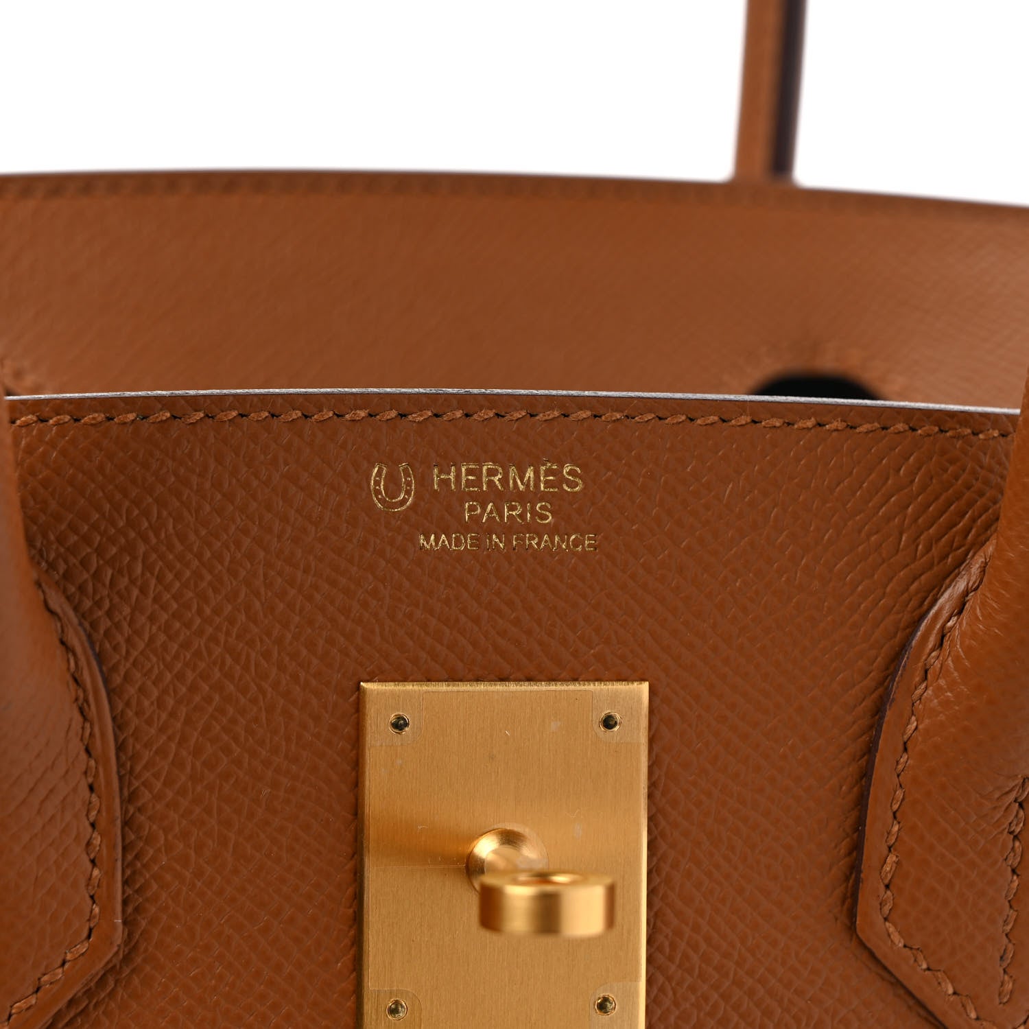 Hermes Epsom Horseshoe Birkin Sellier 30 Gold Malachite 6 of 8