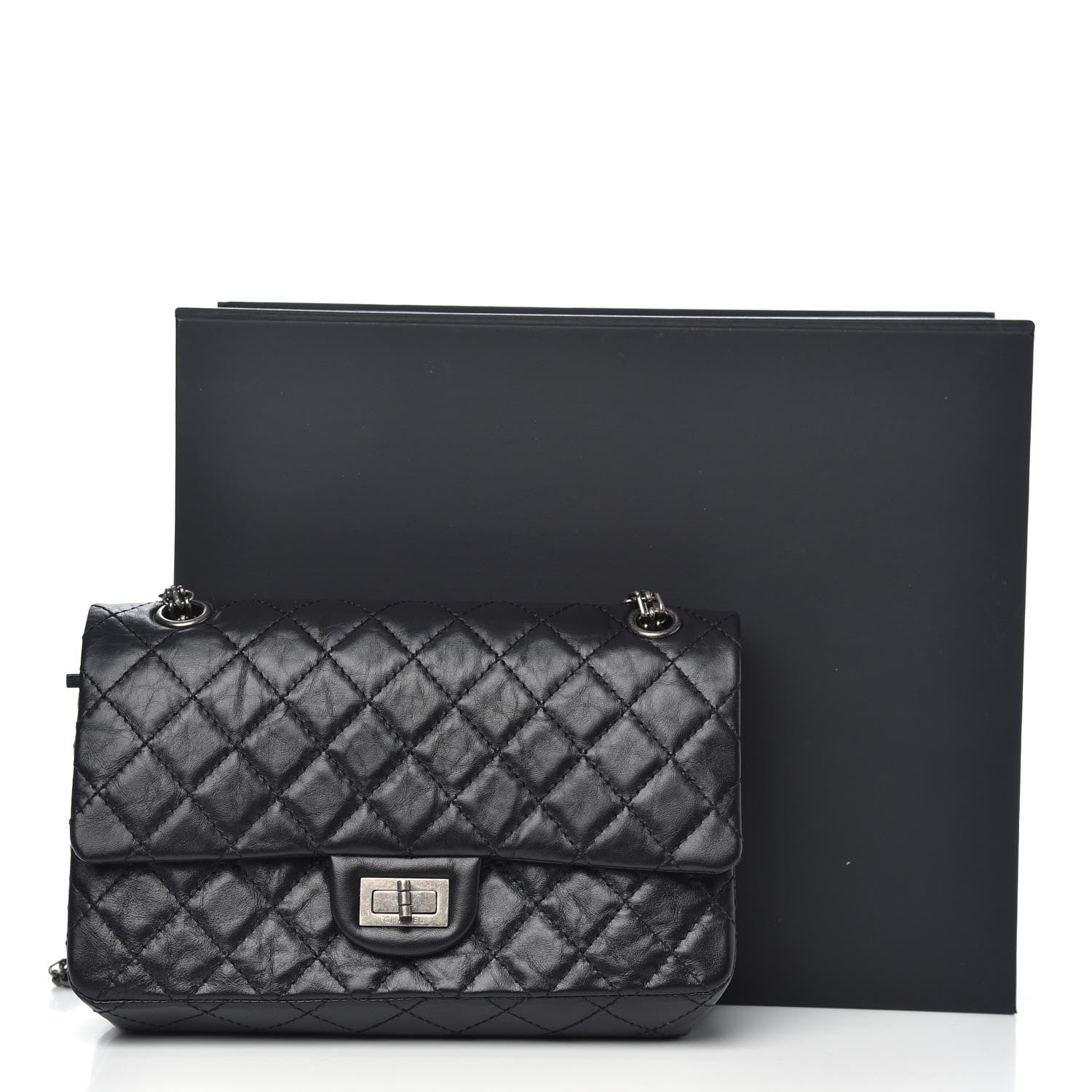 Chanel Aged Calfskin Quilted 2.55 Reissue 225 Flap Black 11 of 11