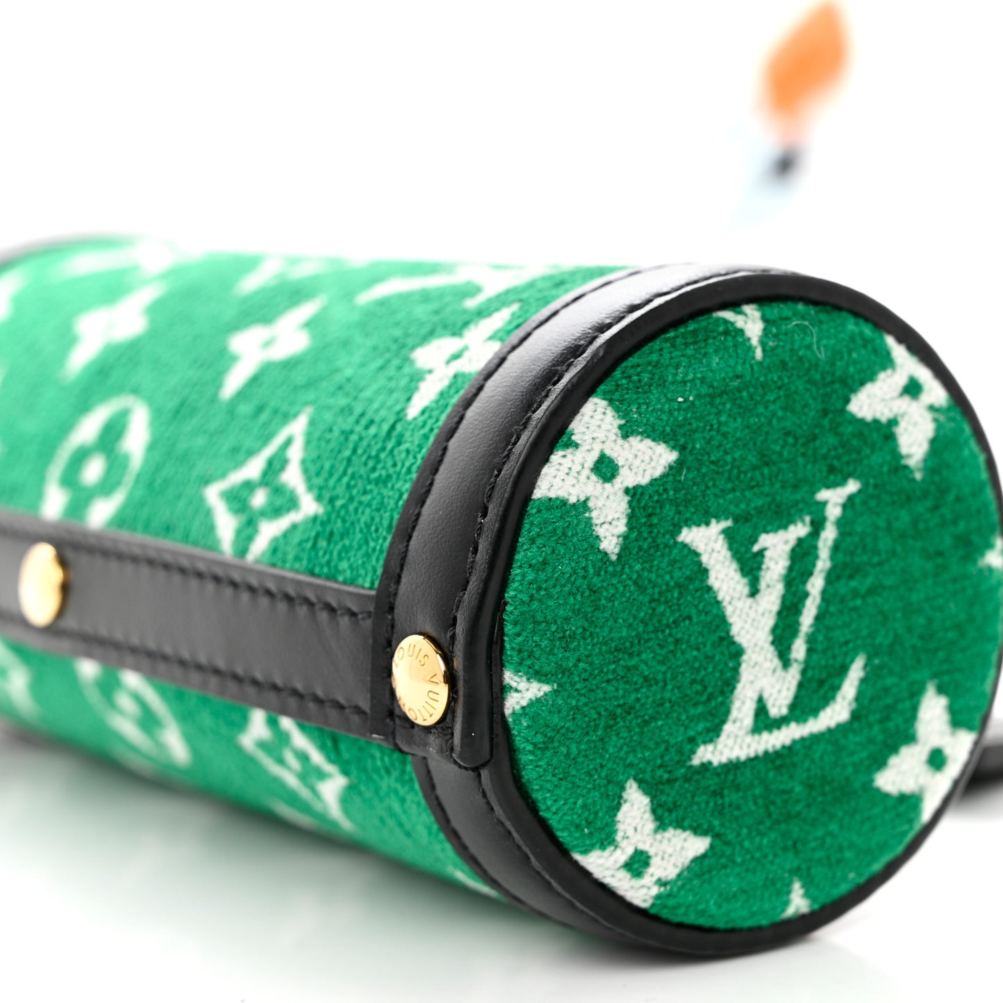 Jacquard Velvet Monogram Flask Holder Vert