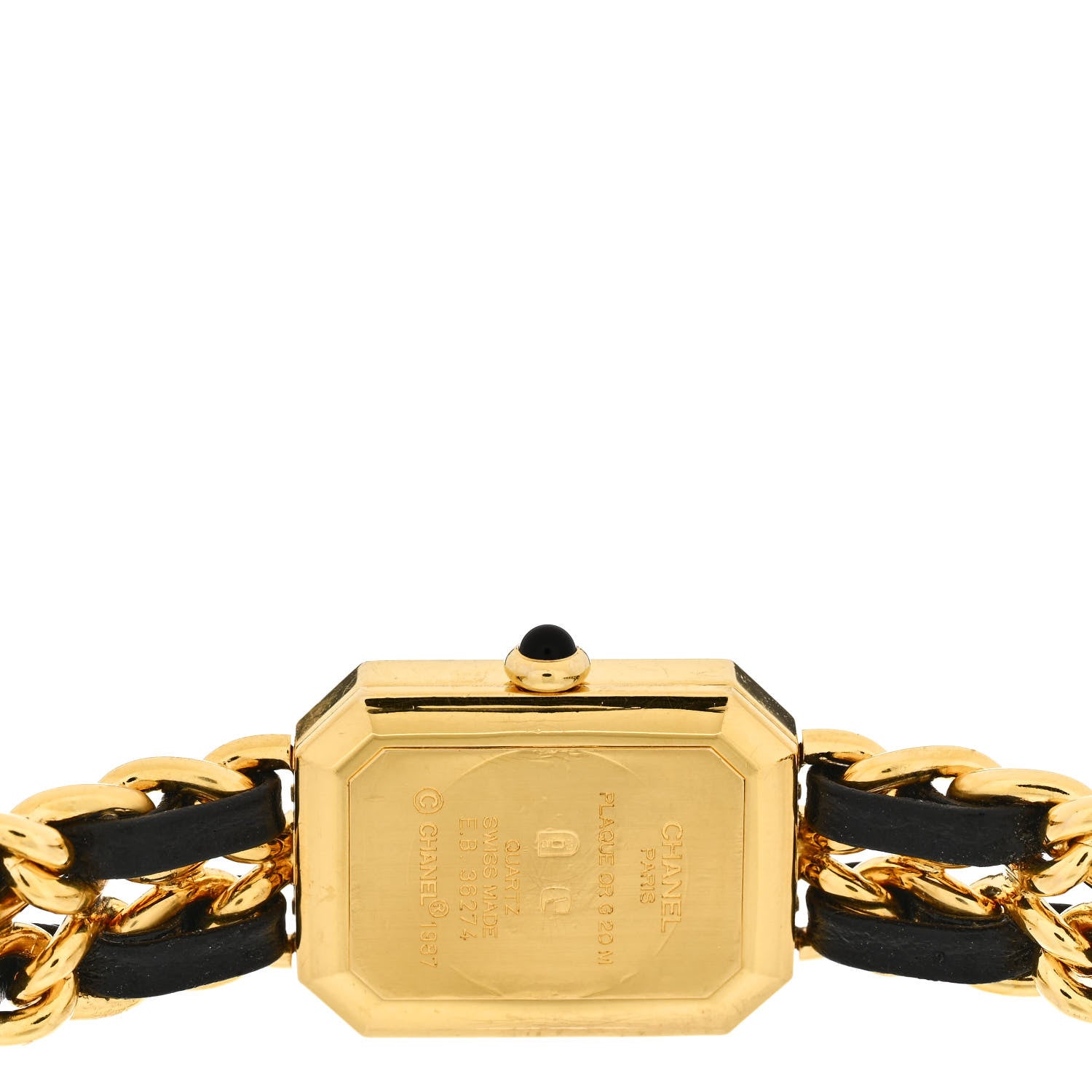 Chanel Stainless Steel Lambskin 20mm Chain Premiere Quartz Watch Gold L 4 of 4