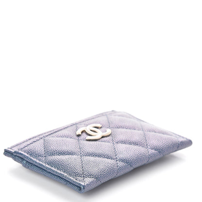 Chanel Iridescent Caviar Quilted Card Holder Dark Blue 4 of 8