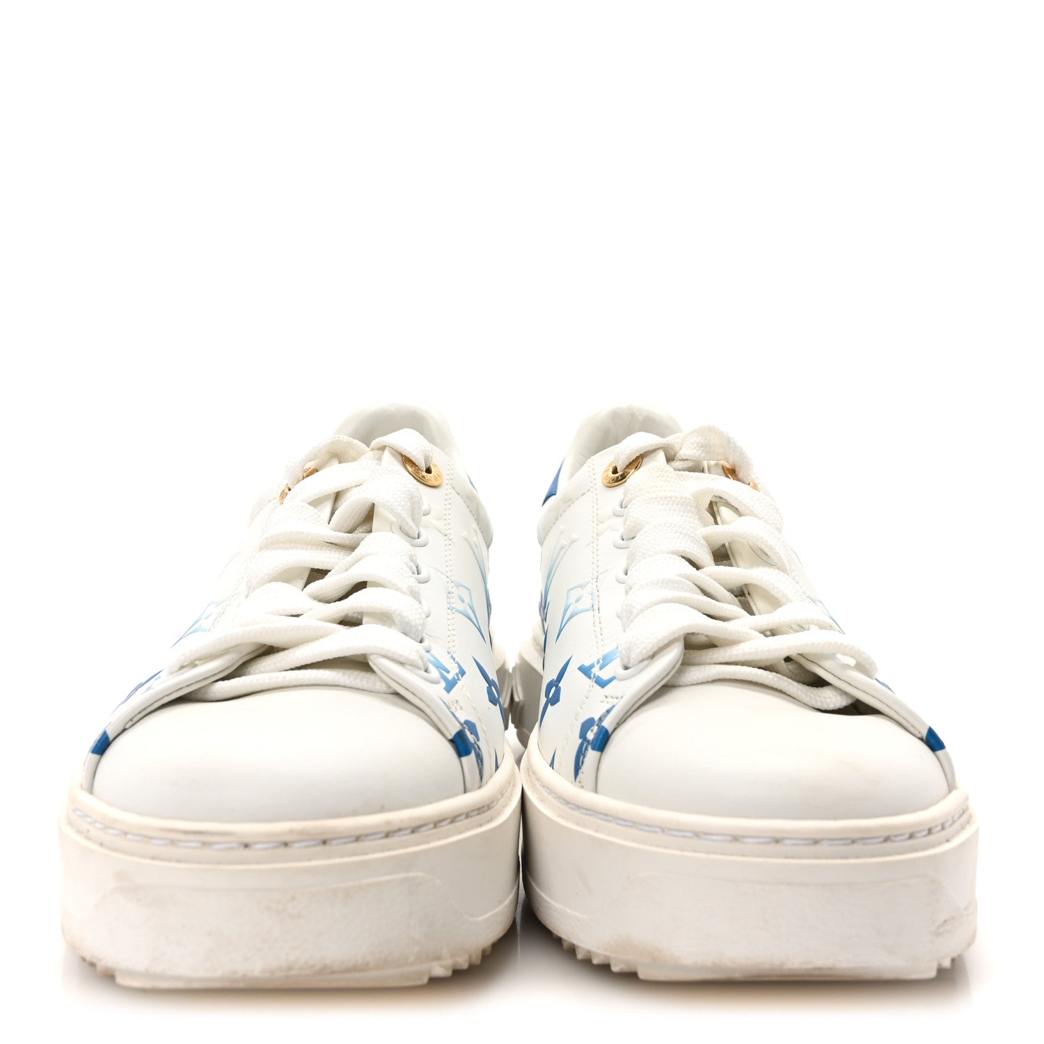 Louis Vuitton Monogram Time Out Sneakers 36.5 Blue 3 of 8
