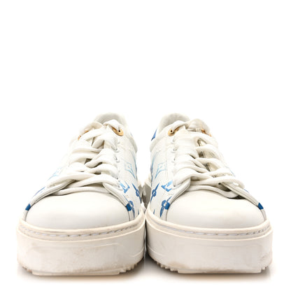 Louis Vuitton Monogram Time Out Sneakers 36.5 Blue 3 of 8