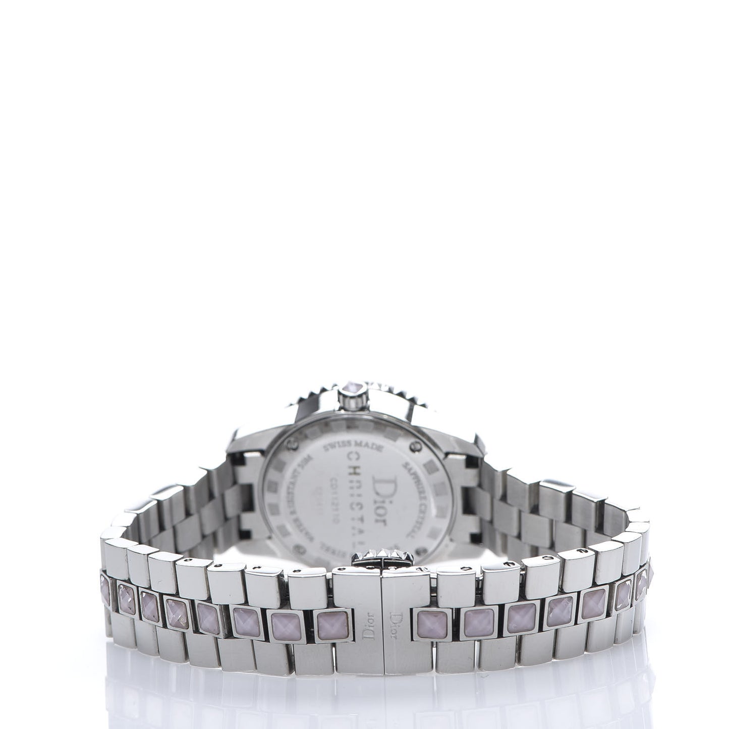Stainless Steel Sapphire Pink Mother of Pearl 29mm Christal Quartz Watch