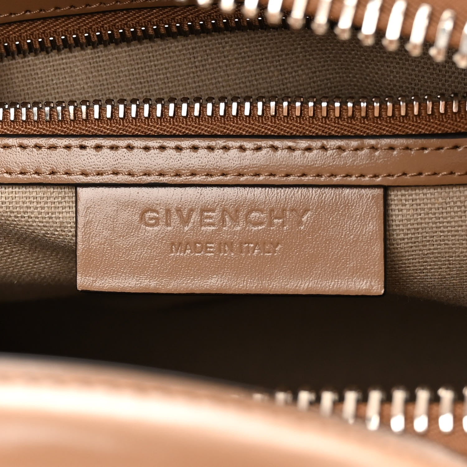 Givenchy Shiny Lord Calfskin Small Antigona Dark Beige 6 of 10