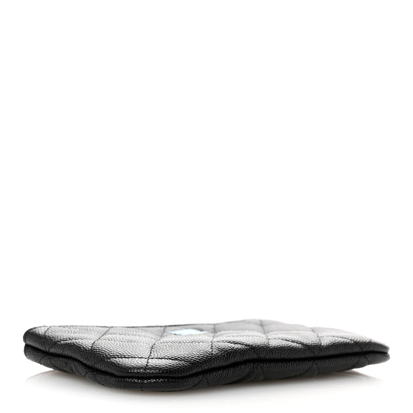 Caviar Quilted Small Cosmetic Case Black