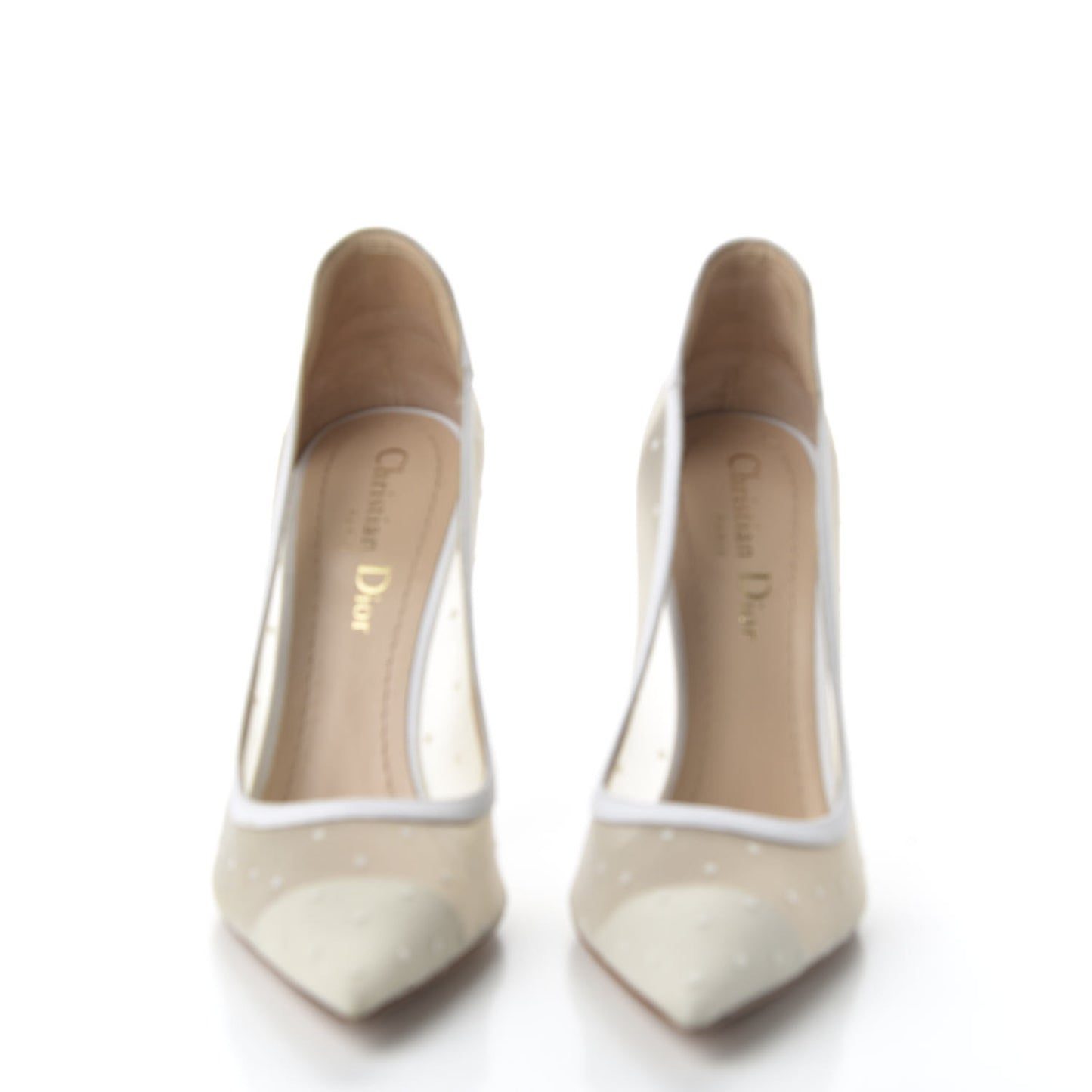 Mesh Plumetis Tulle D-Moi Pumps 36 White