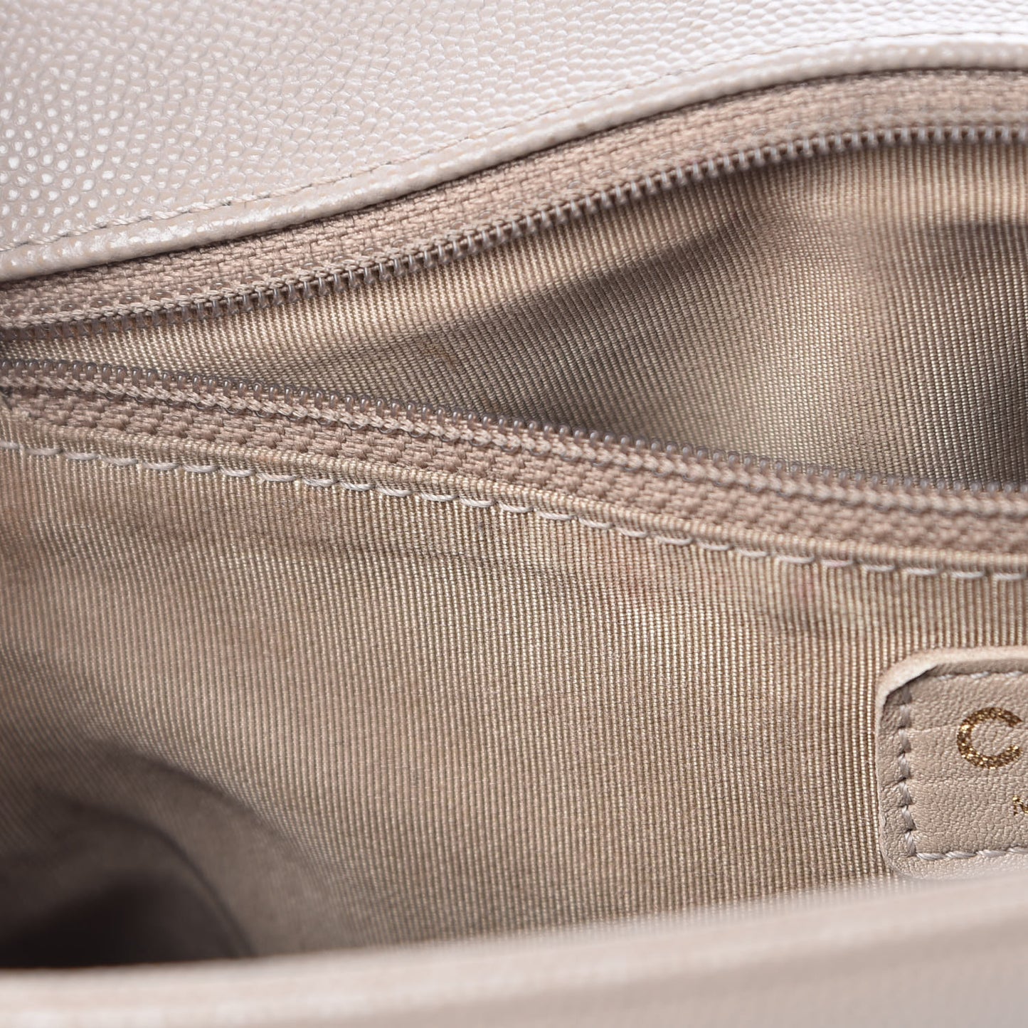 Caviar Quilted New Medium Boy Flap Dark Beige