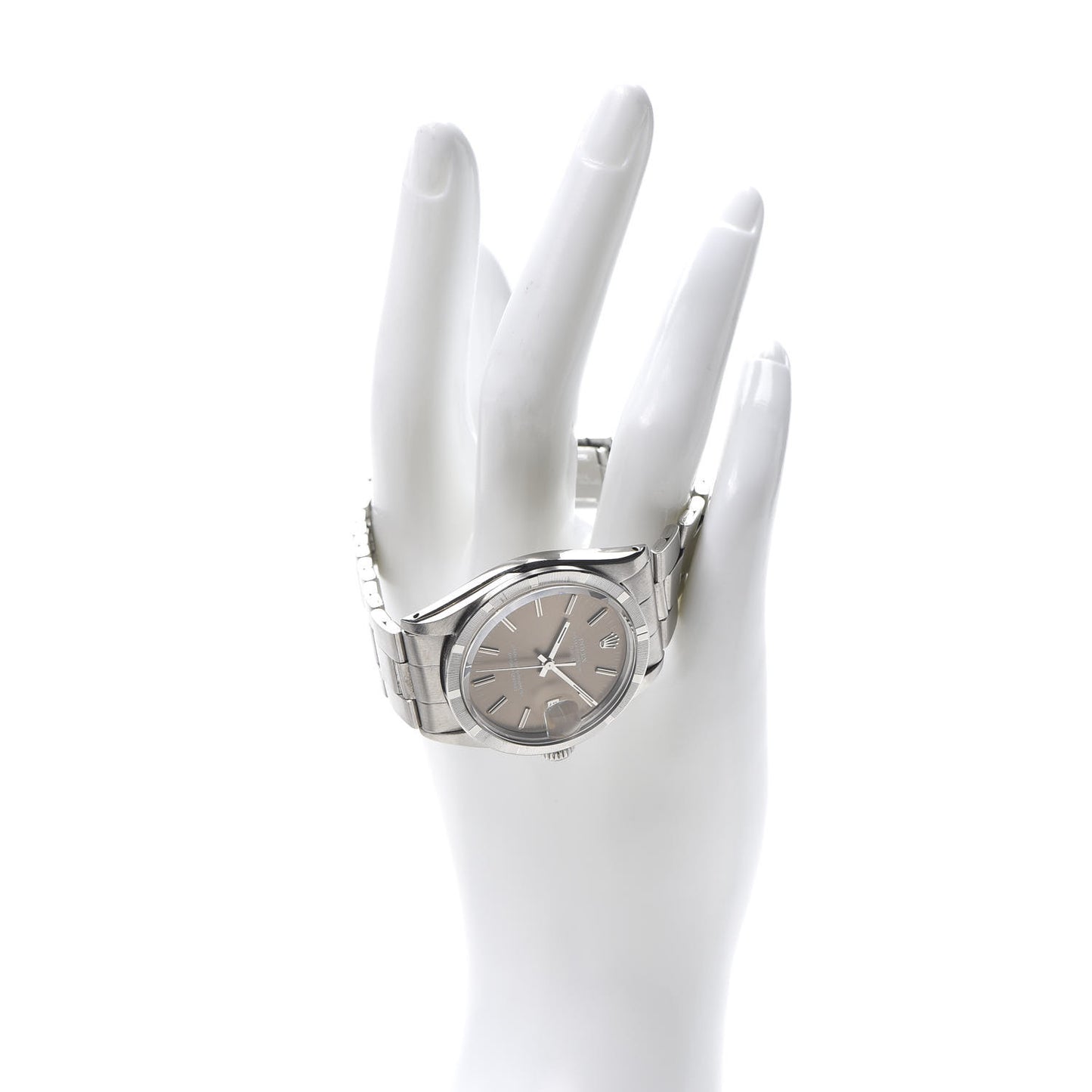 Stainless Steel 34mm Oyster Perpetual Date Watch Brown 1501