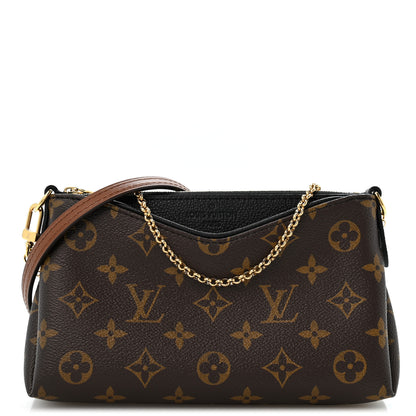Louis Vuitton Monogram Pallas Clutch Black 1 of 12