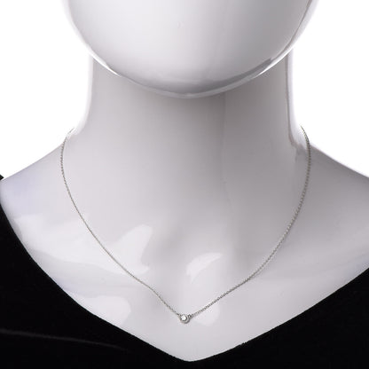 Tiffany Platinum Diamond .14ct Elsa Peretti Diamonds by the Yard Pendant Necklace 2 of 7
