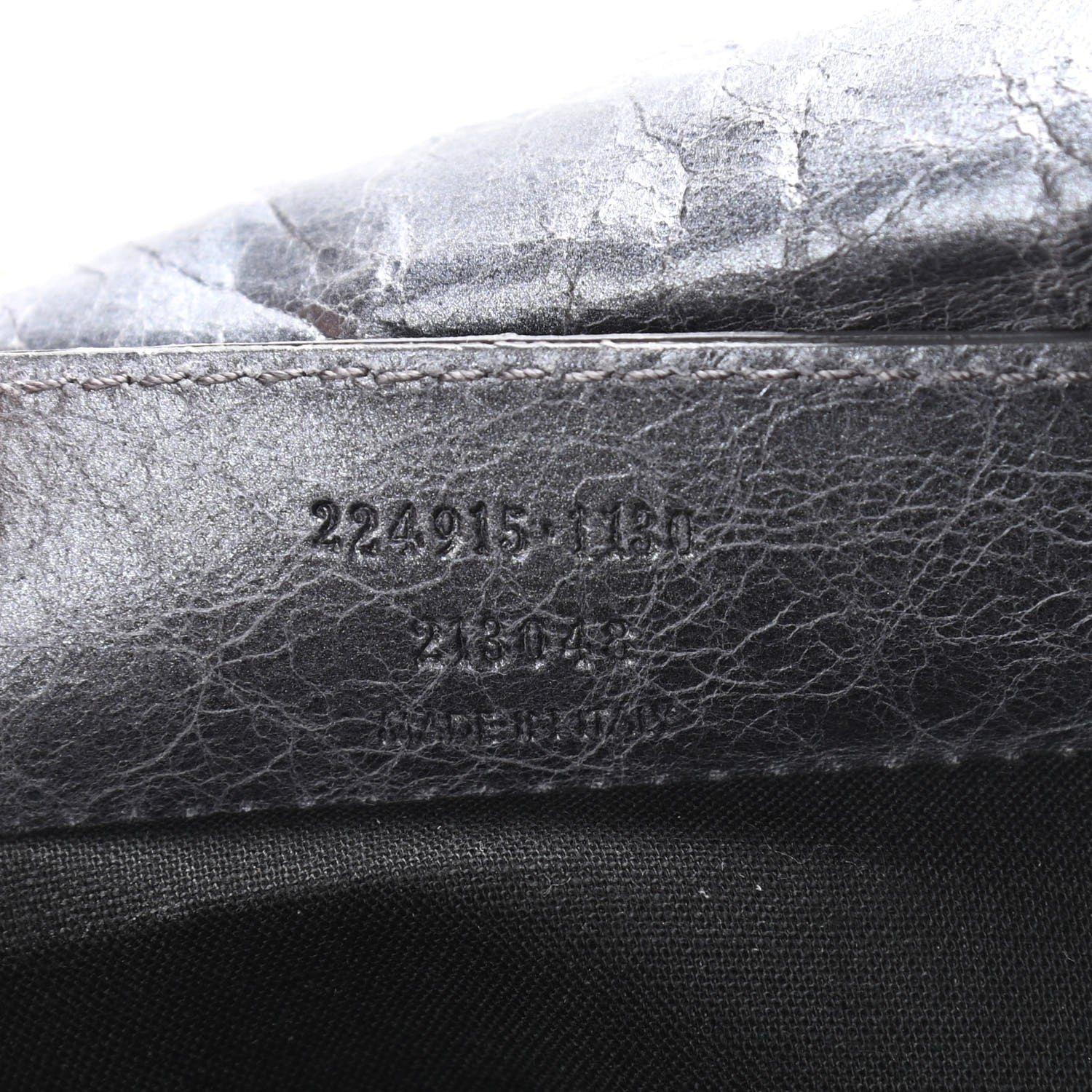 Balenciaga Metallic Agneau Envelope Clutch Anthracite 6 of 9