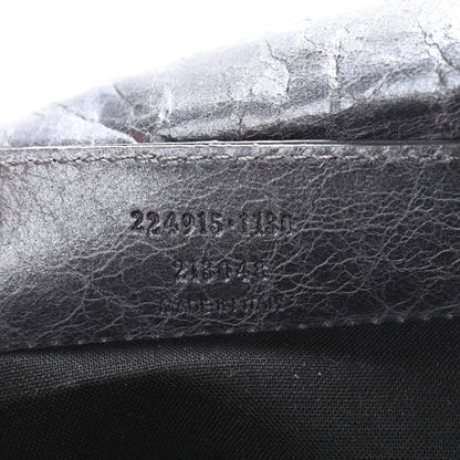 Balenciaga Metallic Agneau Envelope Clutch Anthracite 6 of 9