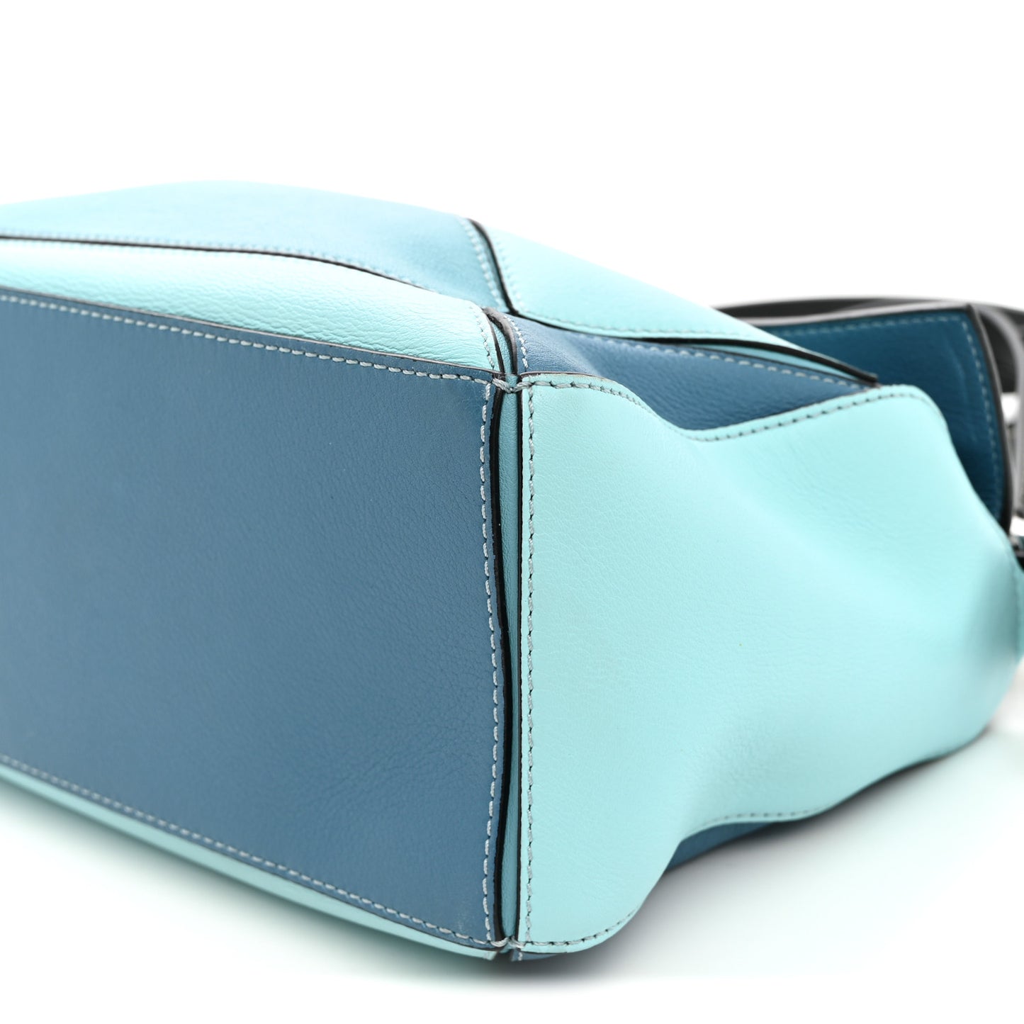 Calfskin Medium Puzzle Bag Light Blue Aqua