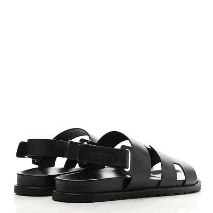 Hermes Calfskin Mens Takara Sandals 41.5 Black 4 of 10