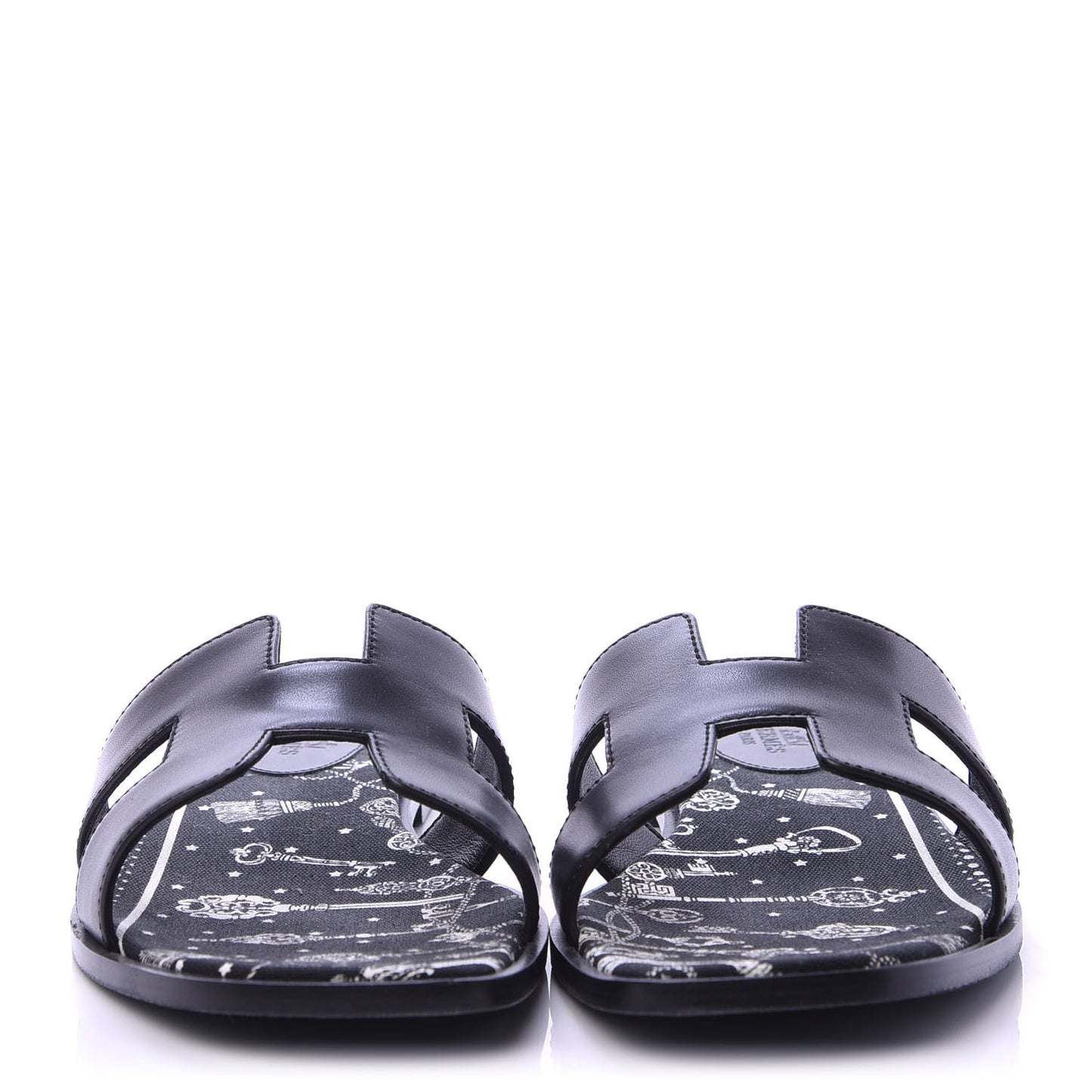 Calfskin Oran Sandals 40 Black