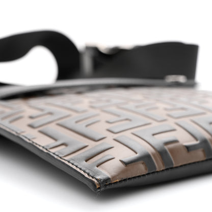 Fendi Vitello Century Bi-Color FF 1974 Embossed Messenger Maya Black 9 of 11