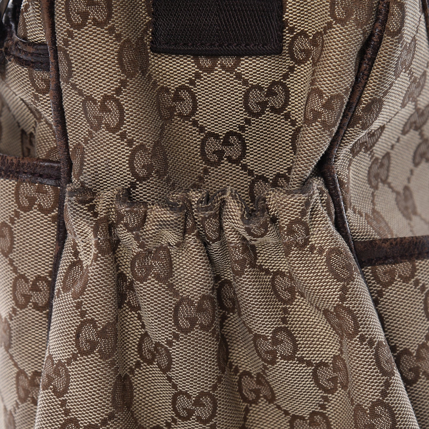 Monogram Natural Pigskin Large Diaper Bag Beige Ebony Cocoa Dark Chocolate