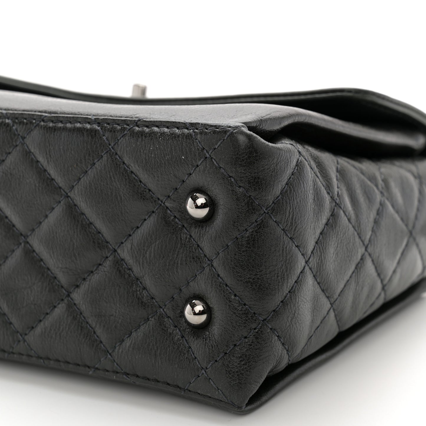 Calfskin Flap Bag Dark Green