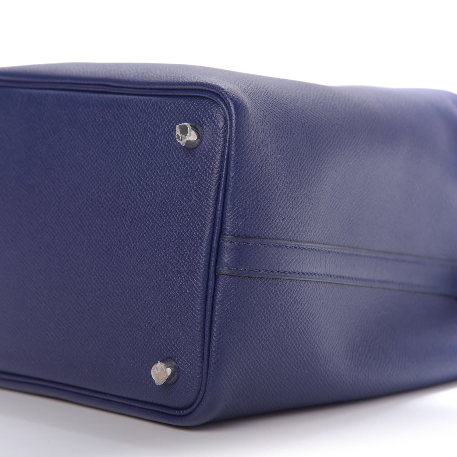Hermes Epsom Tressage De Cuir Picotin Lock 18 PM Bleu Encre Brique Black 7 of 10