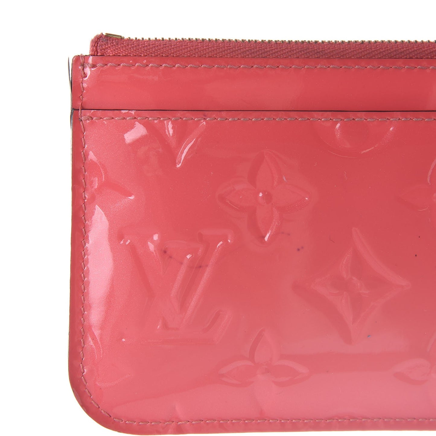 Vernis Key Pouch Rose Litchi